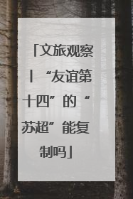 文旅观察丨“友谊第十四”的“苏超”能复制吗