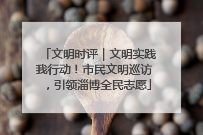 文明时评｜文明实践我行动！市民文明巡访，引领淄博全民志愿