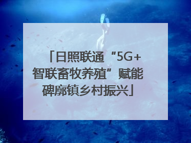 日照联通“5G+智联畜牧养殖”赋能碑廓镇乡村振兴