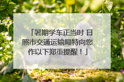 暑期学车正当时 日照市交通运输局特向您作以下郑重提醒！
