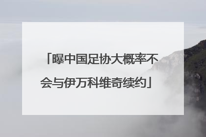 曝中国足协大概率不会与伊万科维奇续约
