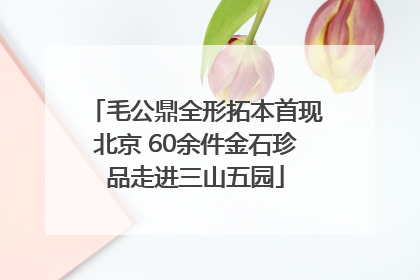 毛公鼎全形拓本首现北京 60余件金石珍品走进三山五园