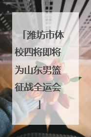 潍坊市体校四将即将为山东男篮征战全运会