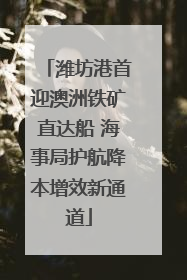 潍坊港首迎澳洲铁矿直达船 海事局护航降本增效新通道