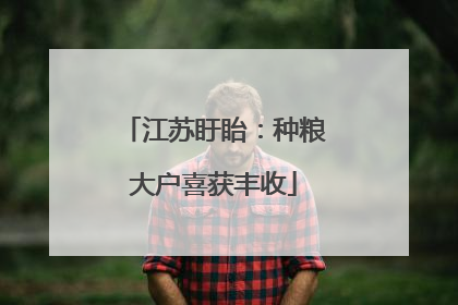 江苏盱眙：种粮大户喜获丰收
