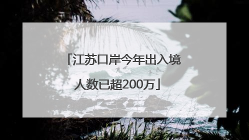 江苏口岸今年出入境人数已超200万