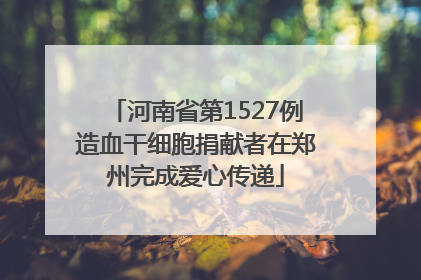 河南省第1527例造血干细胞捐献者在郑州完成爱心传递