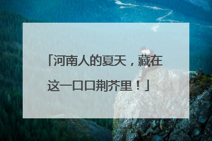 河南人的夏天，藏在这一口口荆芥里！