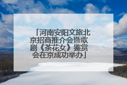 河南安阳文旅北京招商推介会暨歌剧《茶花女》鉴赏会在京成功举办