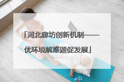 河北廊坊创新机制——优环境解难题促发展