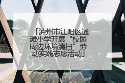 泸州市江阳区通滩小学开展“校园周边环境清扫”劳动实践志愿活动