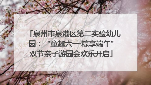 泉州市泉港区第二实验幼儿园：“童趣六一·粽享端午”双节亲子游园会欢乐开启