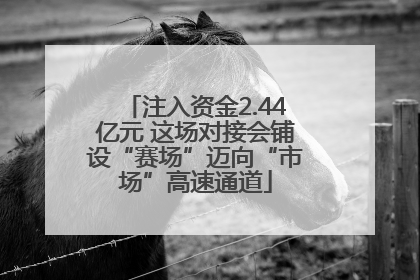 注入资金2.44亿元 这场对接会铺设“赛场”迈向“市场”高速通道