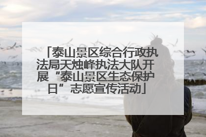 泰山景区综合行政执法局天烛峰执法大队开展“泰山景区生态保护日”志愿宣传活动