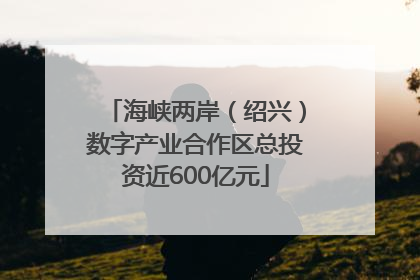 海峡两岸（绍兴）数字产业合作区总投资近600亿元