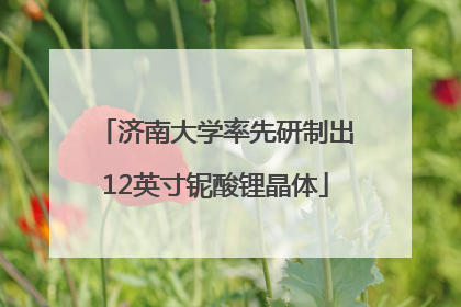 济南大学率先研制出12英寸铌酸锂晶体