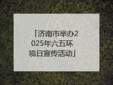 济南市举办2025年六五环境日宣传活动