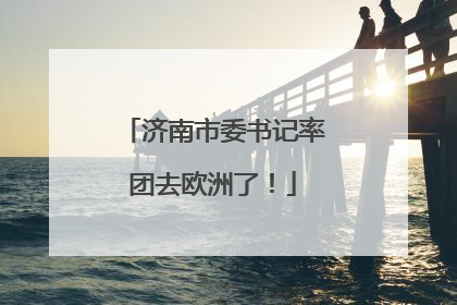 济南市委书记率团去欧洲了！