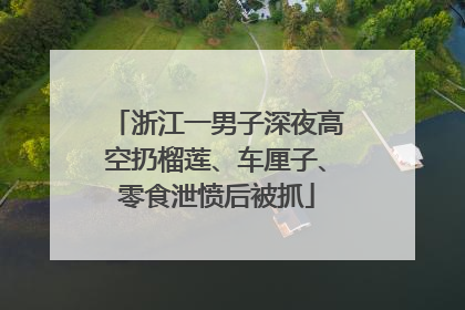 浙江一男子深夜高空扔榴莲、车厘子、零食泄愤后被抓