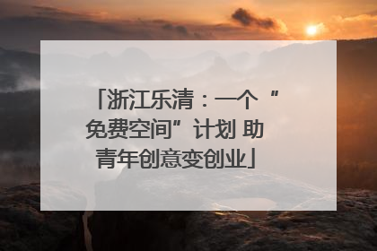 浙江乐清：一个“免费空间”计划 助青年创意变创业