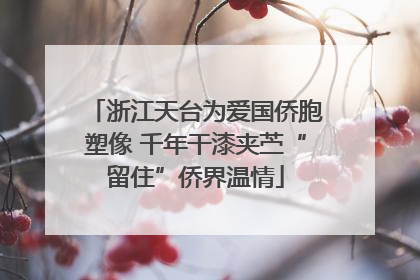 浙江天台为爱国侨胞塑像 千年干漆夹苎“留住”侨界温情