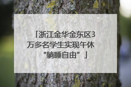 浙江金华金东区3万多名学生实现午休“躺睡自由”