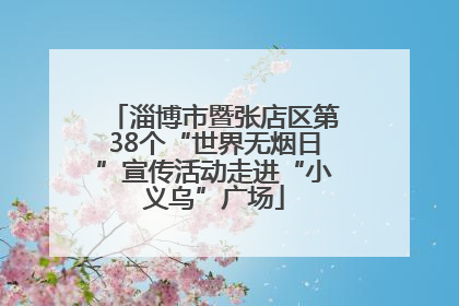淄博市暨张店区第38个“世界无烟日”宣传活动走进“小义乌”广场
