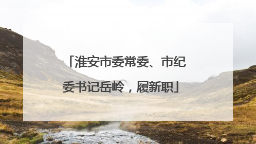 淮安市委常委、市纪委书记岳岭，履新职