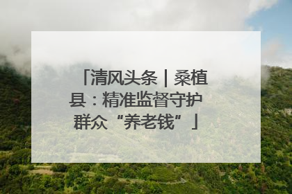 清风头条｜桑植县：精准监督守护群众“养老钱”
