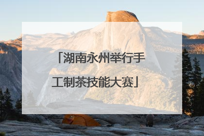 湖南永州举行手工制茶技能大赛