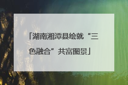 湖南湘潭县绘就“三色融合”共富图景