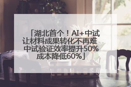 湖北首个！AI+中试让材料成果转化不再难 中试验证效率提升50%成本降低60%