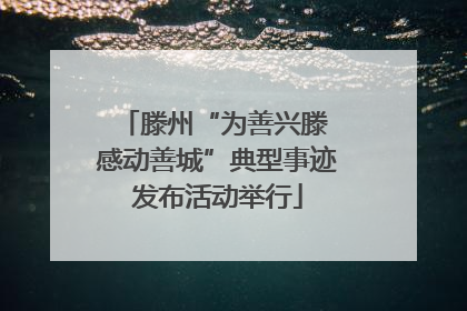 滕州“为善兴滕 感动善城”典型事迹发布活动举行