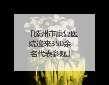 滕州市康复医院迎来350余名代表参观
