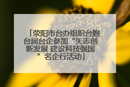 荥阳市台办组织台胞台属台企参加“矢志创新发展 建设科技强国”名企行活动