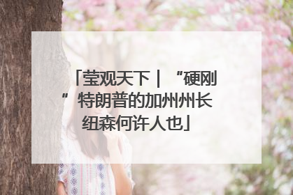莹观天下｜“硬刚”特朗普的加州州长纽森何许人也