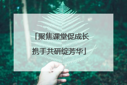 聚焦课堂促成长 携手共研绽芳华