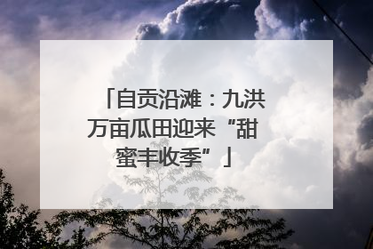 自贡沿滩：九洪万亩瓜田迎来“甜蜜丰收季”