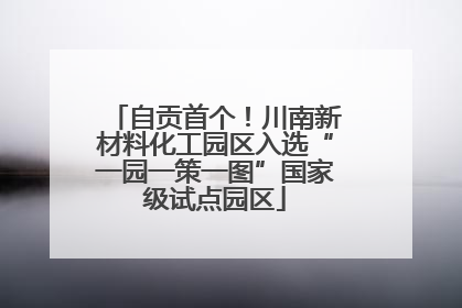 自贡首个！川南新材料化工园区入选“一园一策一图”国家级试点园区