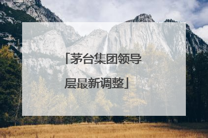 茅台集团领导层最新调整