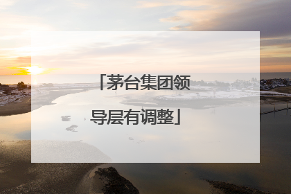 茅台集团领导层有调整