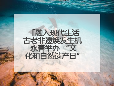 融入现代生活 古老非遗焕发生机 永春举办 “文化和自然遗产日” 非遗快闪活动