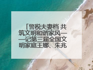 警税夫妻档 共筑文明和谐家风——记第三届全国文明家庭王娜、朱兆鹏家庭