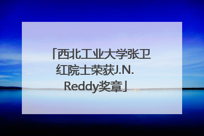 西北工业大学张卫红院士荣获J.N.Reddy奖章