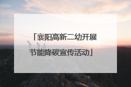 襄阳高新二幼开展节能降碳宣传活动