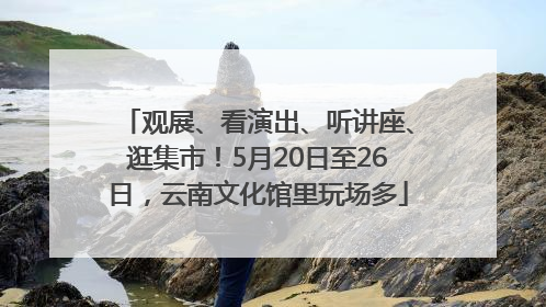 观展、看演出、听讲座、逛集市！5月20日至26日，云南文化馆里玩场多