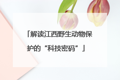 解读江西野生动物保护的“科技密码”