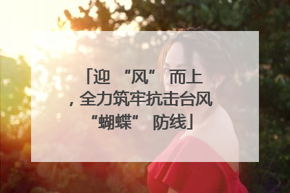 迎 “风” 而上，全力筑牢抗击台风 “蝴蝶” 防线