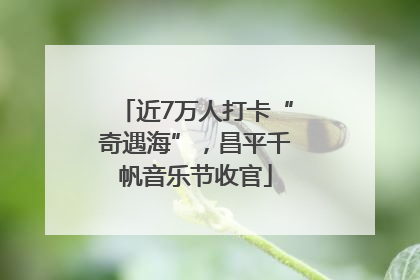 近7万人打卡“奇遇海”，昌平千帆音乐节收官