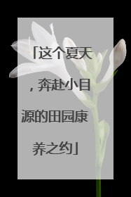 这个夏天，奔赴小目源的田园康养之约